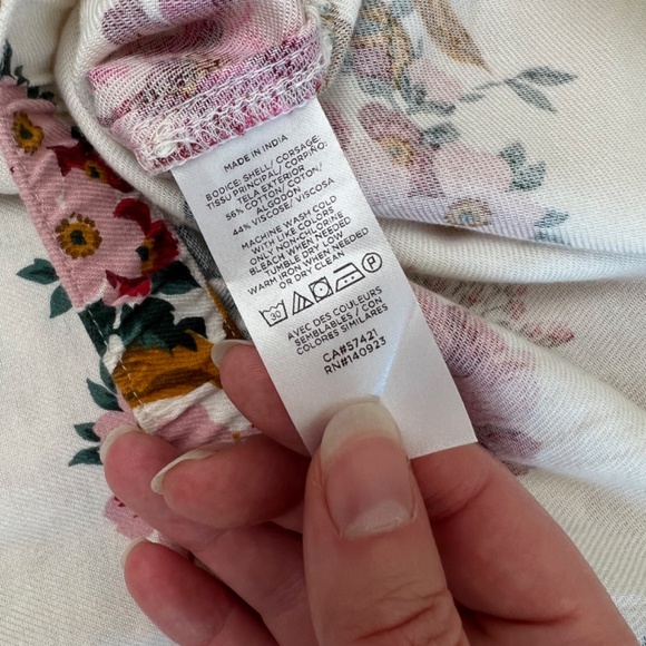 💕🌿🌺 LOFT White and Pink Floral Pajamas Size Small 💕🌿🌺 - Picture 14 of 14
